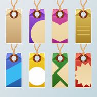 Colorful tag set