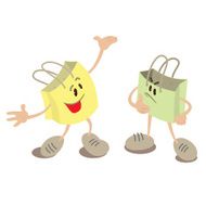 Shopping bag mascots