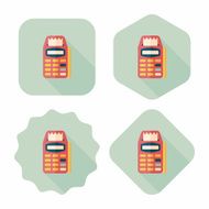 Credit card machine flat icon with long shadow eps10 N20
