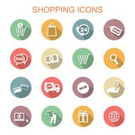 shopping long shadow icons