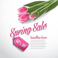 Spring sale advertising background template