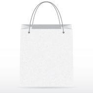 Front view of empty vector shopping bag
