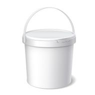 Small White plastic bucket Product Packaging