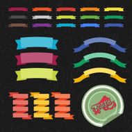 Collection flat stickers
