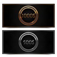 Gold and silver gift voucher