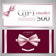 Vector gift vouchers with decorative bows