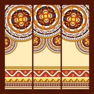 Floral decorated web header or banner set