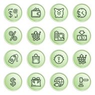 Commerce icons Green series