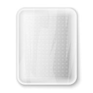 Empty white food tray