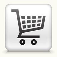 Square Button with Shopping Cart N5