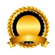 Gold Label Sign Template Vector Illustration N4