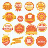 Set of vector stickers and ribbons N14