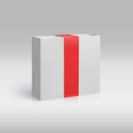 Vertical box with red ribbon N2