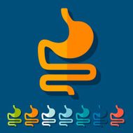 Flat design stomach N4