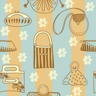 Seamless pattern with bags N3