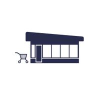 trolley near the shop
