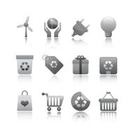 Black &amp; White Icon - Go Green