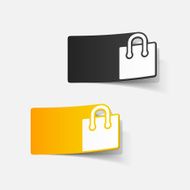 realistic design element shopping bag package N4