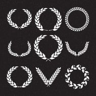 Set of laurel wreath