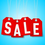 Price tags with Sale word