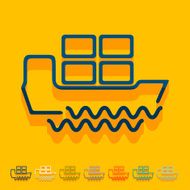 Flat design ship N5