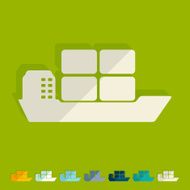 Flat design ship N7