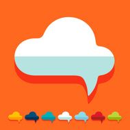 Flat design cloud N3
