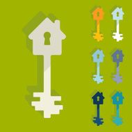 Flat design key N7