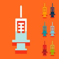 Flat design syringe N6