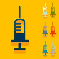 Flat design syringe N9