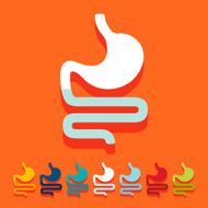 Flat design stomach N6