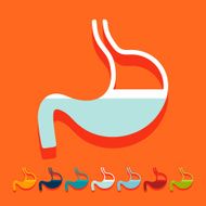 Flat design stomach N8