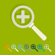 Flat design magnifier N4