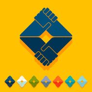 Flat design handshake N5