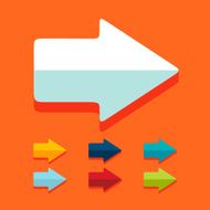 Flat design arrow N3