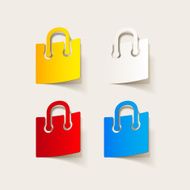 realistic design element grocery bags N2