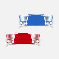 realistic design element grocery cart N4