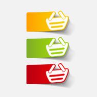 realistic design element food basket N9