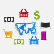 concept for online shopping map