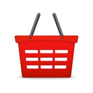 Shopping basket icon on white background vector eps10 illustration
