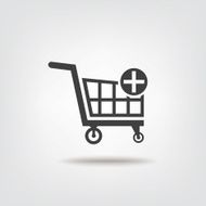 Trolley shopping sign icon