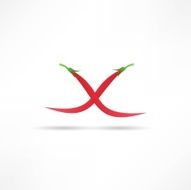 Icon of red hot chili pepper N8