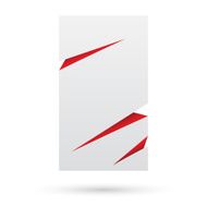 Paper frame with red element