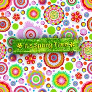 It&#039;s Spring time cheer up motivational background Offer tag