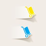 realistic design element trolley delivery N3