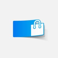 realistic design element shopping bag package N10