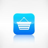 Shopping basket icon Application button