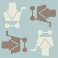 seamless background shopping trolley arrow