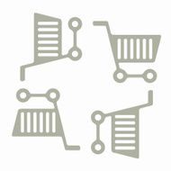 seamless background shopping trolley N7