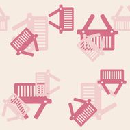 seamless background shopping basket N2